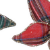 Two Assorted Tartan Fabric Poinsettia Clips