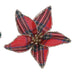 Two Assorted Tartan Fabric Poinsettia Clips