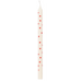 White Taper Candle with Hearts Print