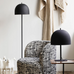 Matt Black Glow Floor Lamp 146cm