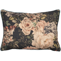 Cirencester Moody Floral on Grey Linen Cushion 40 X 60 | Annie Mo's