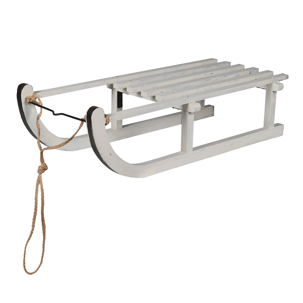 White Traditional Decorative Sledge 81cm | Annie Mo's