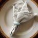 Sea Blue and Brass Napkin Ring