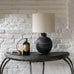 Black Ceramic Table Lamp with Shade 44cm