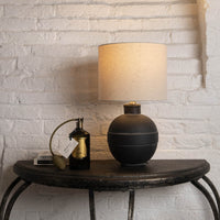 Black Ceramic Table Lamp with Shade 44cm | Annie Mo's