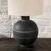 Black Ceramic Table Lamp with Shade 44cm