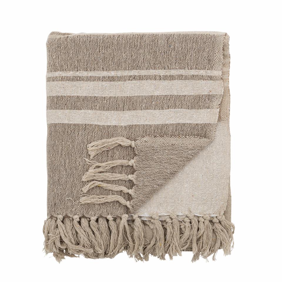 Lugo Brown Recycled Cotton Throw 160cm x 130cm | Annie Mo's