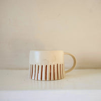 Ridged Painted Mug - Ginger | Annie Mo's 