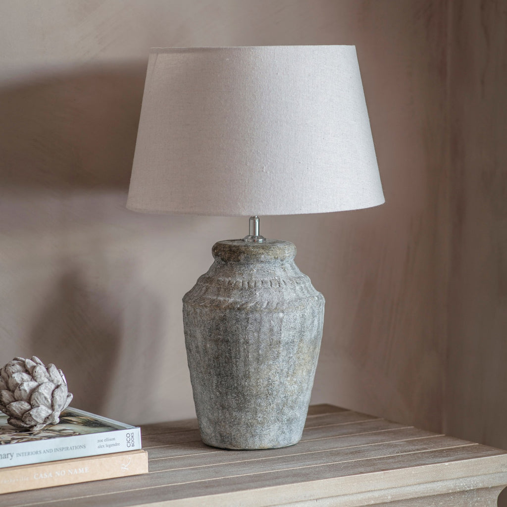 Fluted Table Lamp with Shade 57cm | Annie Mo's