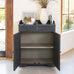 Chatham Two Door Distressed Black Cabinet