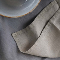 100% Linen Taupe Plain Edge Napkin 40cm x40cm | Annie Mo's