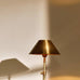 Brass Floor Lamp with Brass Shade 157cm