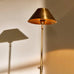 Brass Floor Lamp with Brass Shade 157cm