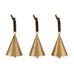 Manya Metal Bell Baubles - Brass - (Set of 3) 8cm