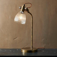 Recycled Glass Table Lamp in Antique Brass 50cm | Annie Mo's