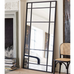 Black Iron Floor Standing Mirror 204cm High