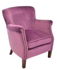 Cromarty Plum Velvet Armchair