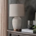 Sculpted Concrete Table Lamp with Shade 69cm