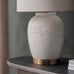 Sculpted Concrete Table Lamp with Shade 69cm