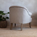 Blue Stripe Upholstered Occasional Chair