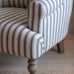 Blue Stripe Upholstered Occasional Chair