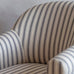 Blue Stripe Upholstered Occasional Chair