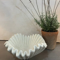 White Melange Wave Bowl 27cm