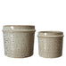 Set of Two Brown Melange Stoneware Planters 17-21cm | Annie Mo's