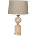 Uniquely Shpaed Wooden Table Lamp with Shade 77cm | Annie Mo's