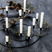 Black Circular Metal Candle Stands