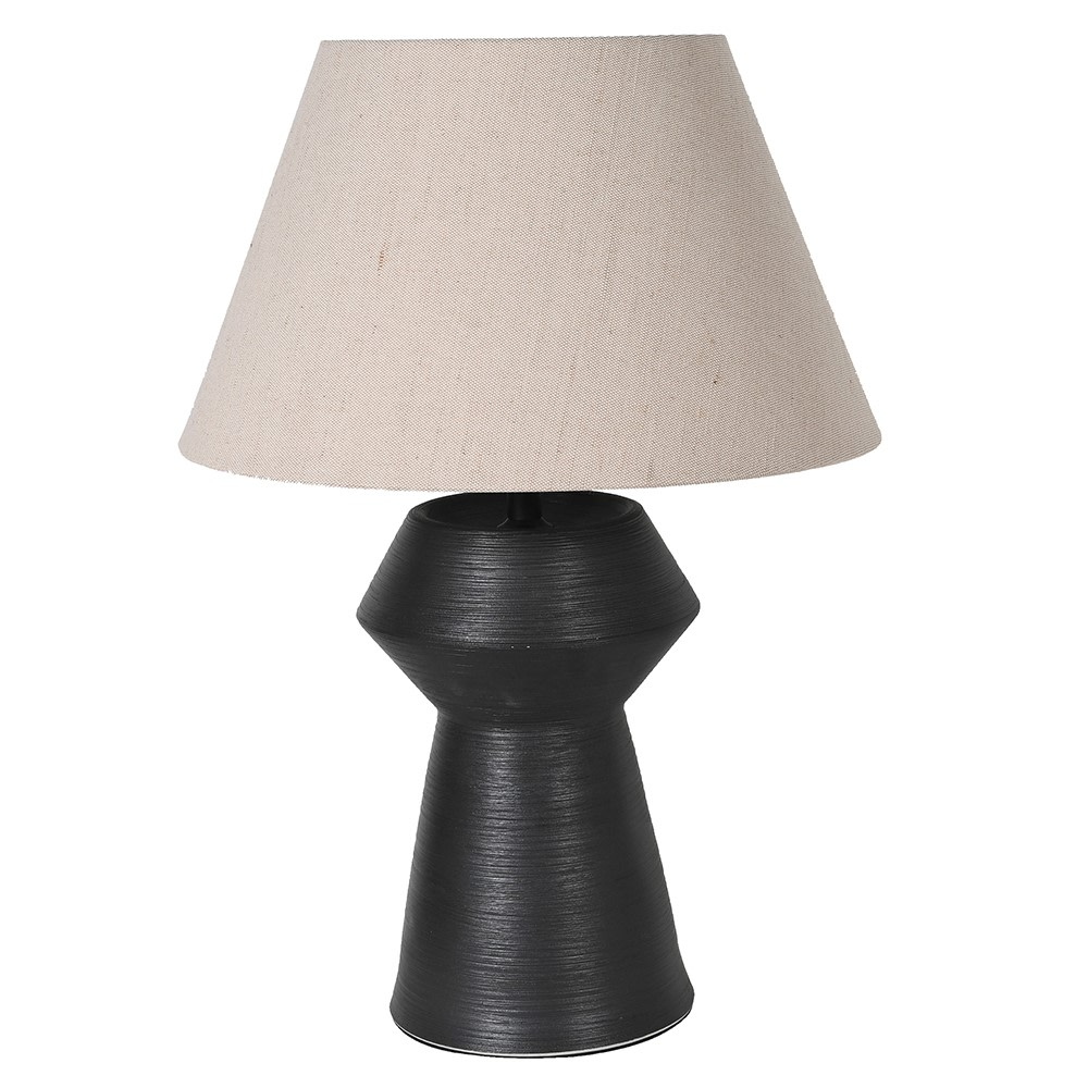 Black Tapered Lamp with Shade 65cm | Annie Mo's