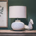 Crackle Glaze Bobble Lamp with Shade 59cm Room Shot | Annie Mo's