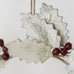 White Holly Wreath with Red Berries 14cm