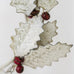 White Holly Wreath with Red Berries 14cm