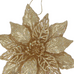 Gold Glitter Flower Decoration 13cm