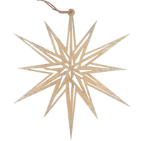 Large Gold Wood Fretwork Bethlehem Star 38cm | Annie Mo's