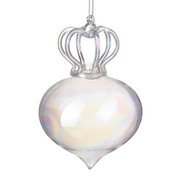 Lustre Crowned Glass Bauble Ø10x16 cm | Annie Mo's