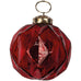 Diamond Cut Bauble Red 6.5cm