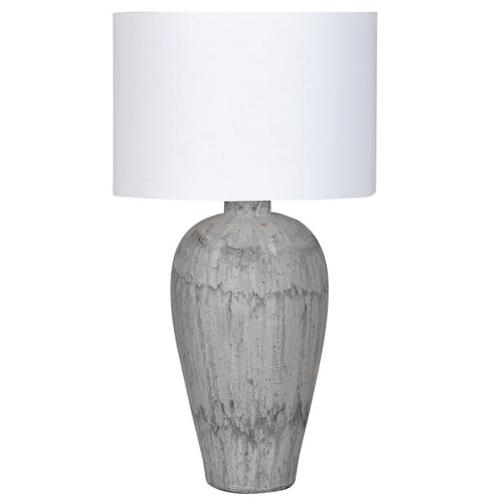 Mottled Table Lamp with Linen Shade | Annie Mo's