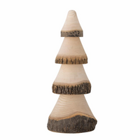 Natural Wood Christmas Tree with Bark 32cm | Annie Mo's