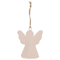 Pink Metal Christmas Angel with Jute String 8cm | Annie Mo's