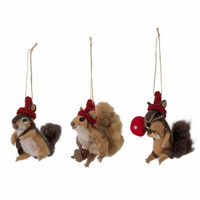 Set of Three Chipo Wool Hanging Ornaments 10cm | Annie Mo's