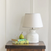 Small Stoneware Lamp with Light Taupe Shade 44cm | Annie Mo's