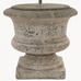 Squat Stone Lamp with Grey Shade 63cm