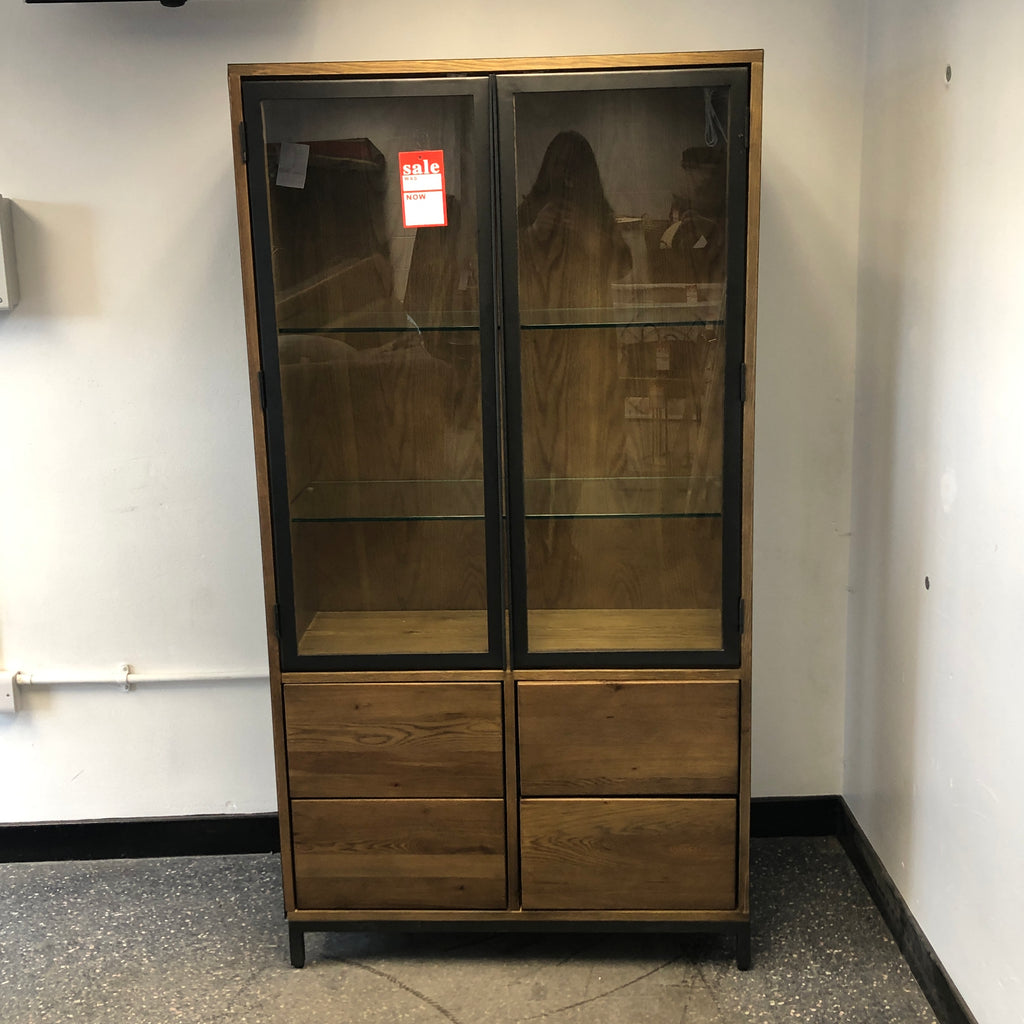 Oak display deals cabinets for sale