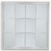 Wilton White Mirror with Wooden Grid